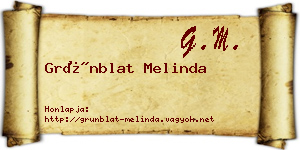 Grünblat Melinda névjegykártya