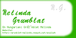 melinda grunblat business card